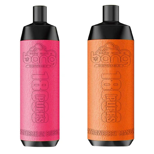 Bang Crown Bar 18000 Puffs E Cigarette Leather 18k Puff Bar Shisha Pro Max Dtl Disposable Vape-650mAh Battery, 20ml E-liquid, Multiple Nicotine 12 Flavors