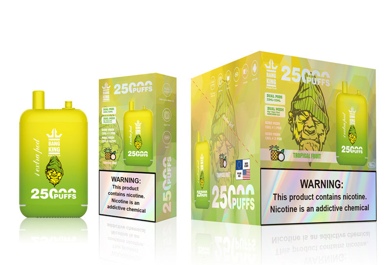 Bang 25000 Puffs Dual Mesh Coil Pod Rechargeable E Cigarette Disposable Vapes Bang King 25k Puff