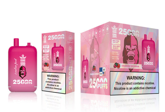 Bang King 25000 Puffs - 46mL Dual Tank (0% to 5% Nicotine)12 Flavors 650mAh Battery
