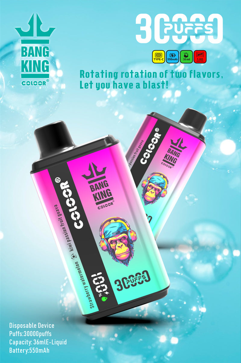 Bang King Colloor 30000 Puffs Vape 30K Disposable Vape Pen E Cigarette Prefilled 36ml 550mAh