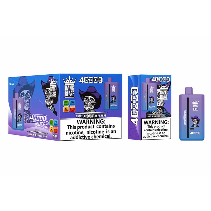 Bang Blaze 40000 Dual Flavors Disposable Vape(0% to 5% Nicotine) - 40ml E-Liquid, 650mAh Battery 12 Flavors
