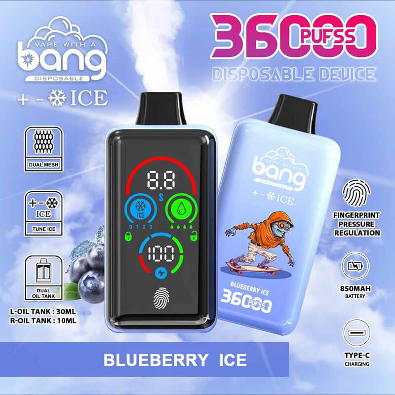 Bang ICE 36000 Puffs Disposable Vape(0%-5% Nicotine) - 36ml E-Liquid, 850mAh Battery