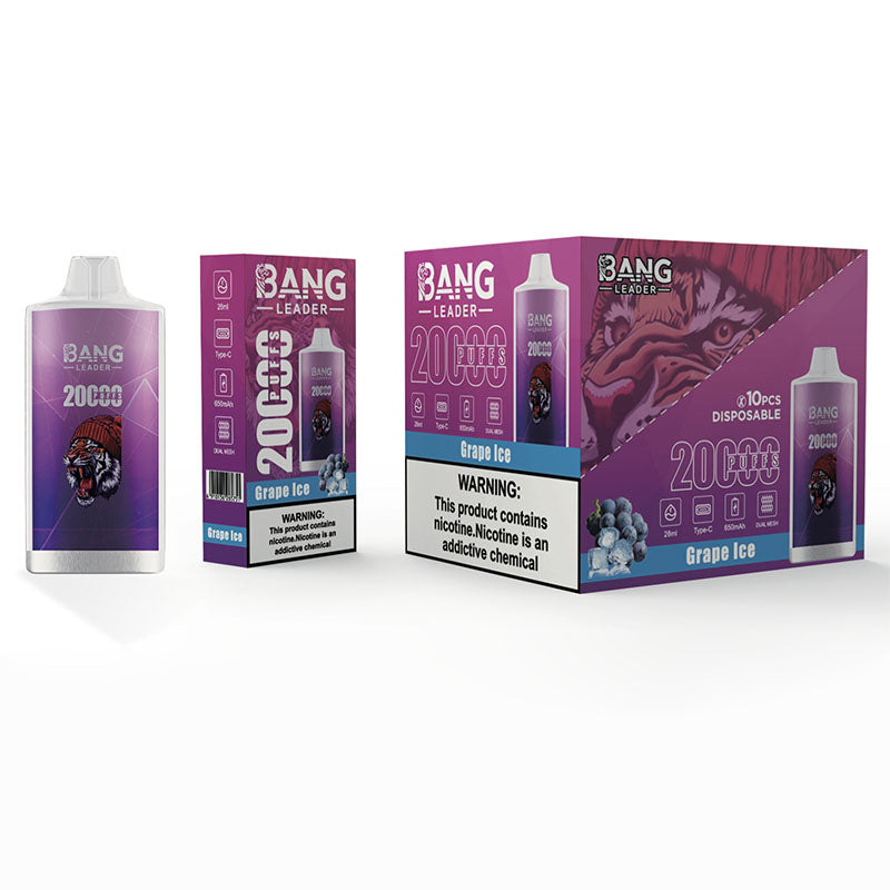 Bang Leader 20000 Puffs Disposable Vape - 28ml E-Liquid, 650mAh Battery,Summer 12 Flavors。