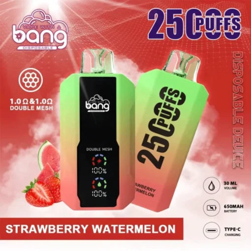 Bang 25000 Puffs Vape 25K Disposable Vape Pen E Cigarette Prefilled 30ml 650mAh Disposable Vape 12 Flavors