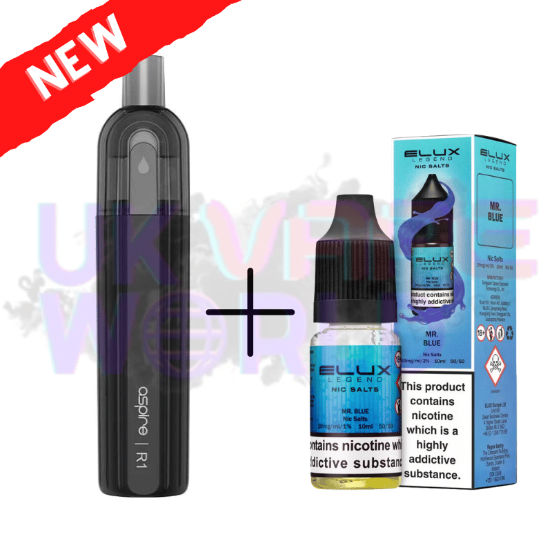 MR BLUE ELUX LEGEND Salt 3500puff x Aspire Disposble Kit