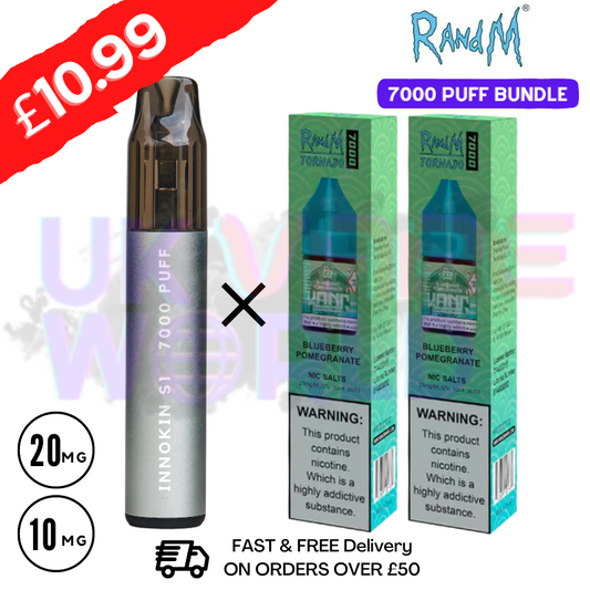 Blueberry Pomegranate - RandM Tornado 7000 Puff (Refil Bundle) Kit