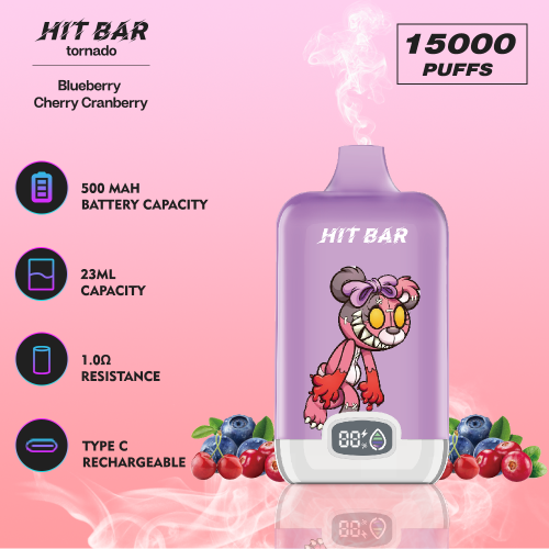 Hit Bar 15K Puff ONU MAX GD-401 Fruit Flavor Portable Stylish High-quality E-elctronic c igarette Vape E-liquid V aporizer Pod system Include Nicotine