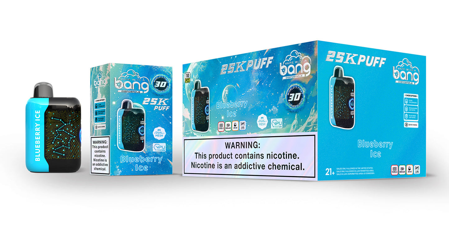 Bang Starry 25000 Puffs 25K Smart Full Screen Turn Ice Wholesale Disposable Vape Puff Prefilled Pod