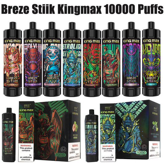 Breze Stiik Kingmax 10000 Puffs Disposable Vape β 20ml, Mesh Coil, Adjustable Airflow