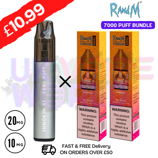 Cherry - RandM Tornado 7000 Puff (Refil Bundle) Kit