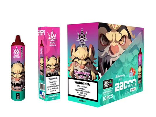 Disposable Vape Bang Beach 22000 Puffs With 850mah Battery And 36ml Liquid-850mAh Battery, 40ml E-liquid, Multiple Nicotine 12 Flavors