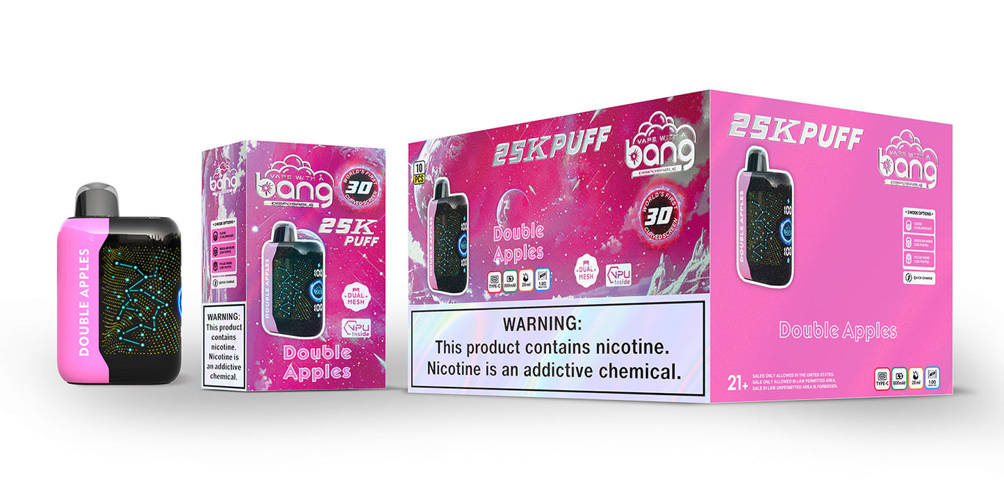 Bang Starry 25000 Puffs 25K Smart Full Screen Turn Ice Wholesale Disposable Vape Puff Prefilled Pod