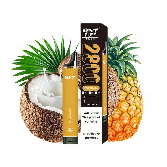 Flex QST 2800 Puff Disposable Vape 8ML 850mAh 25 Flavors In Sales