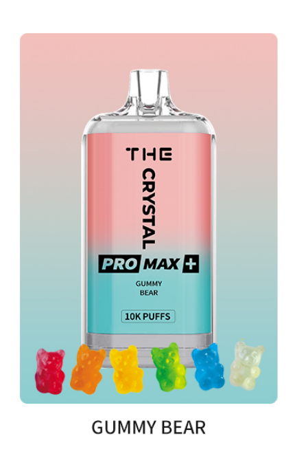 WGA Crystal Pro Max Plus 10000 Puffs Disposable Vape-550mAh Battery, 25ml E-liquid, Multiple Nicotine 10 Flavors