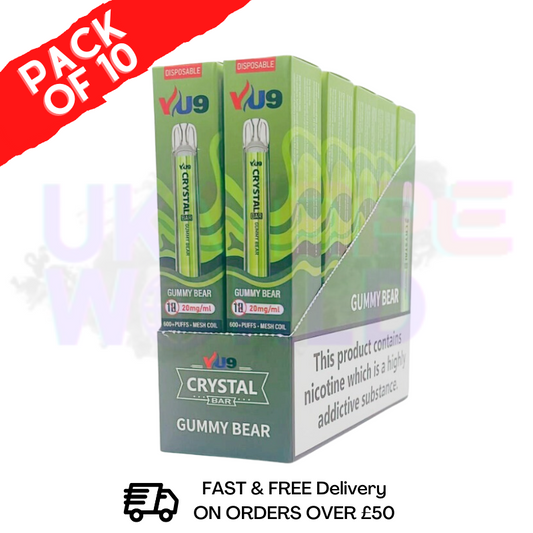 Gummy Bear - Crystal Bar Puffs 600 VU9 Box Of 10