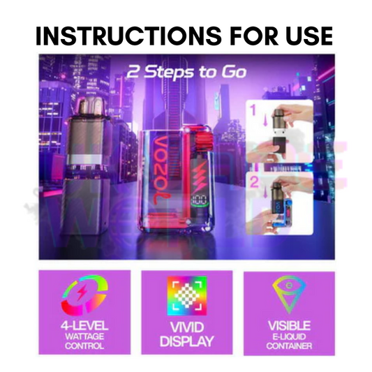 Grape Ice Vozol 10000 10K Puff Vista Plug Kit