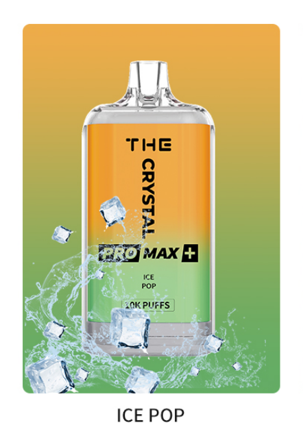 WGA Crystal Pro Max Plus 10000 Puffs Disposable Vape-550mAh Battery, 25ml E-liquid, Multiple Nicotine 10 Flavors