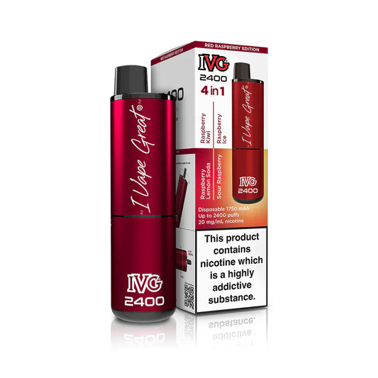 IVG 2400 MULTI FLAVOUR EDITION Disposable Vape lodging 4 x 2ml units 20 mg TPD