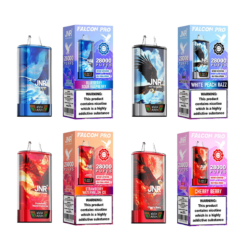 JNR Falcon Pro 28k Puffs Disposable Vape-950mAh Battery, 30ml E-liquid, Multiple Nicotine 20 Flavors
