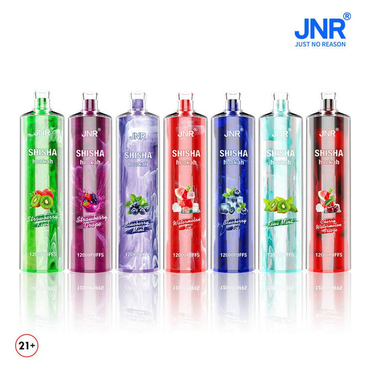 Jnr Shisha Hookah 12000 Puff bar Dtl Disposable Vape-750mAh Battery, 24ml E-liquid, Multiple Nicotine 22 Flavors