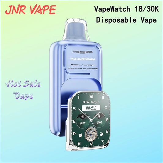 JNR VapeWatch 18/30K Disposable Best Price Good Sale-1000mAh Battery, 19ml E-liquid, Multiple Nicotine 10 Flavors