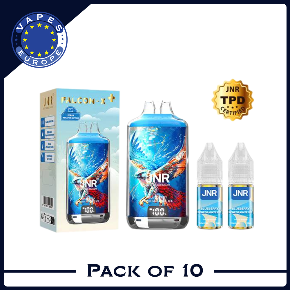 JNR FALCON X PLUS 28000 puffs bar 20mg nicotine (Box of 10)