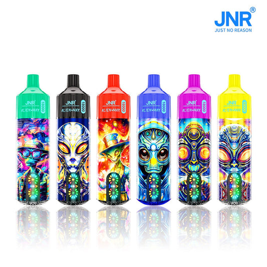 Jnr Alien Max 18000 Puff Tonardo Disposable Electronic Cigarette Vapes Vs Randm 9000-850mAh Battery, 28ml E-liquid, Multiple Nicotine 20 Flavors