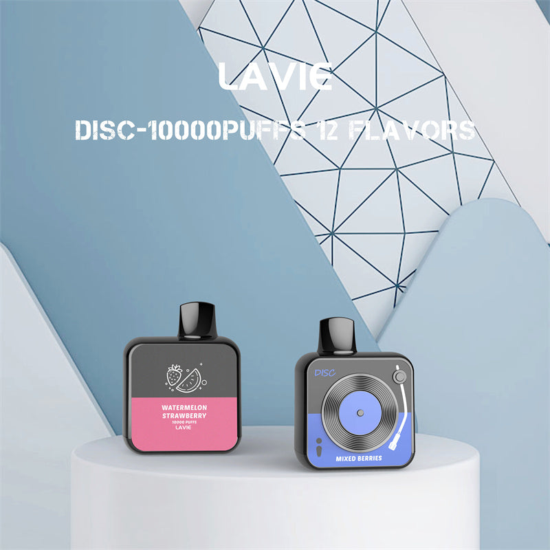 LAVIE DISC 10000 Puffs Disposable Vape,20ml E-liquid,Multple Nicotine 12 Flavors