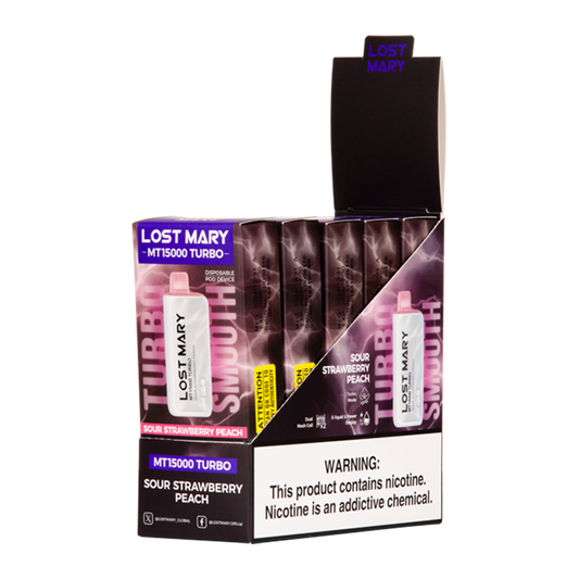 Lost Mary Sour Strawberry Peach Lost Mary MT15000 Turbo 15K 16ml 600mAh.