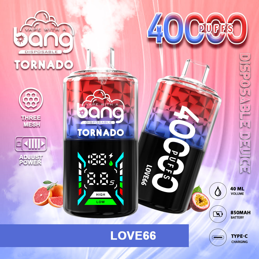 Bang 40000 Puffs 40K Pro Puffs Smart Full Screen Description Disposable Vape Pen E Cigarette 30ml 850mAh Prefilled