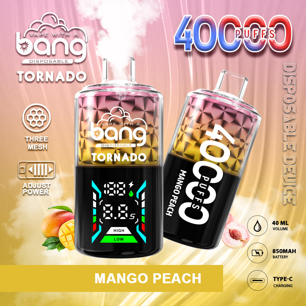 Bang 40000 Puffs 40K Pro Puffs Smart Full Screen Description Disposable Vape Pen E Cigarette 30ml 850mAh Prefilled