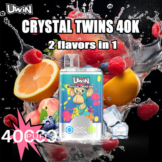 Uwin Crystal Twins 40000 Puffs Dual Flavors Disposable Vape βUltimate Vaping Experience