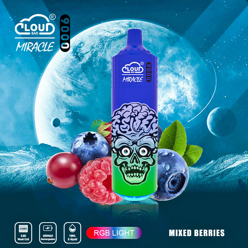 Cloud Multi Flavor 9000 Puffs 650mAh Mesh Coil 18ML 5% Rechargeable E Cigarettes Vapor Electronic Vapes Pen 18ml for Cigarettes Lovers
