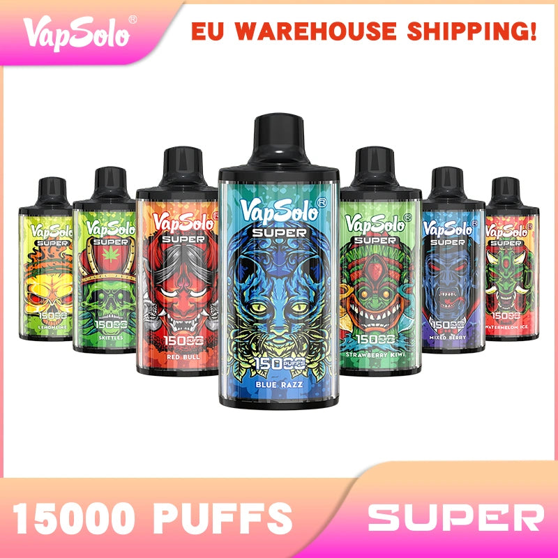 Original Vapsolo Super 15k Puff Tornado Disposable Vape Pod 15000 Puff Vaper