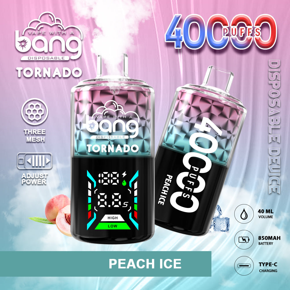 Bang 40000 Puffs 40K Pro Puffs Smart Full Screen Description Disposable Vape Pen E Cigarette 30ml 850mAh Prefilled