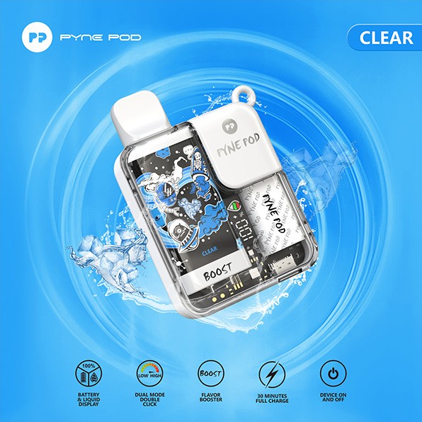 Pynepod 8500 Puffs Disposable Vape 16 Flavors 20mg Nico 2ML Battery Display 550mAh battery