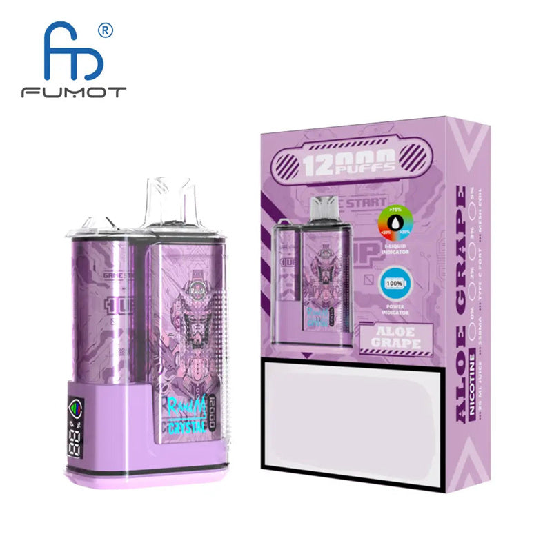 Fumot Randm Crystal 12k Puff Electronic Cigarette Disposable Vape 12000 Puffs With Power Indicator