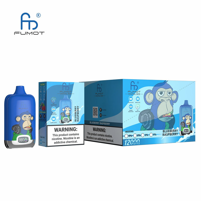 FUMOT DIGITAL BOX 12000 - 20mL, 5% Nic Salt, 16 Flavors, LED Display