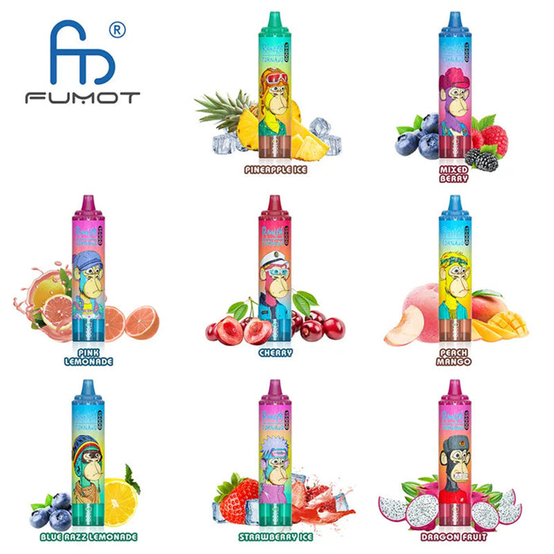 FUMOT RandM Tornado 15000 | 25ml E-Liquid | 15K Puffs | LED Display