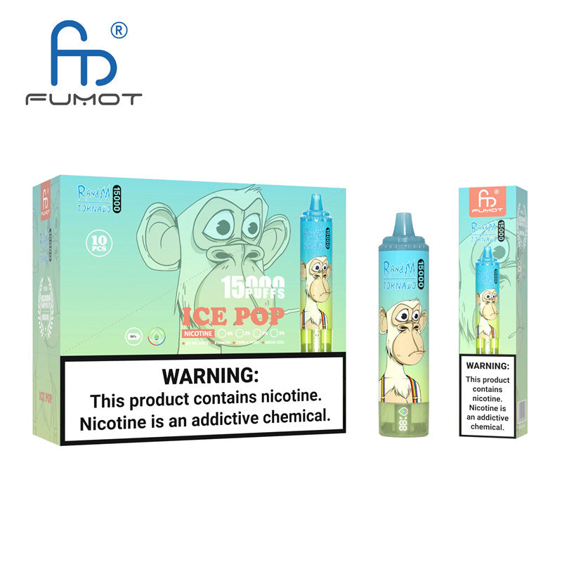 FUMOT RandM Tornado 15000 | 25ml E-Liquid | 15K Puffs | LED Display