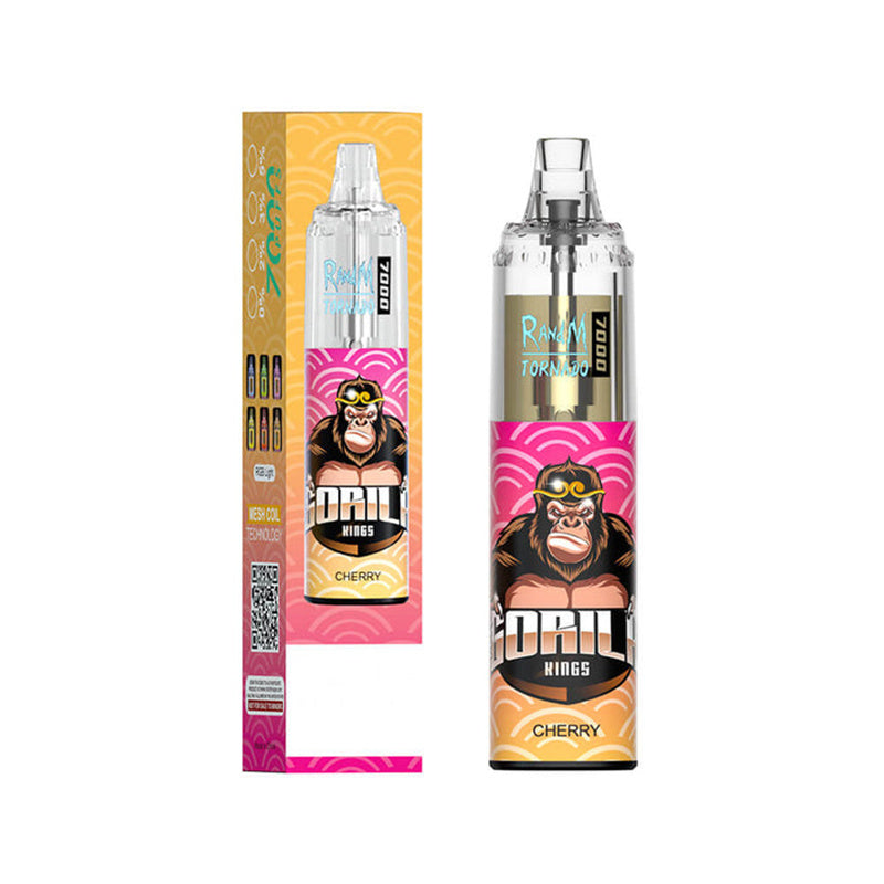 7000 Puffs Disposable Vape - RandM Tornado 14mL, RGB Lights, 56 Flavors