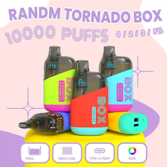 Original Randm Tornado Box 10000 Puff 10k Pufff Disposable E Cigarette Fumot Vape With Airflow Control