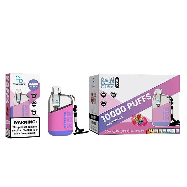 RandM Tornado Box 10000 Puffs 2% 5% Nicotine Rechargeable Disposable vape