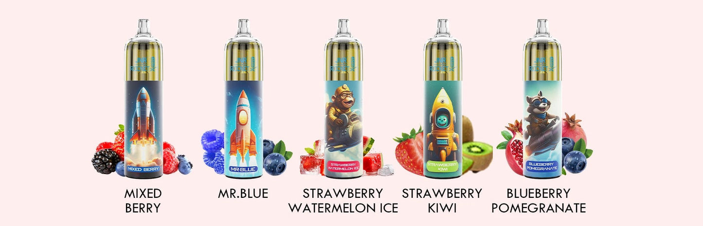 JNR Rocket X 12400 Puffs Disposable Vape-850mAh Battery, 22ml E-liquid, Multiple Nicotine 21 Flavors