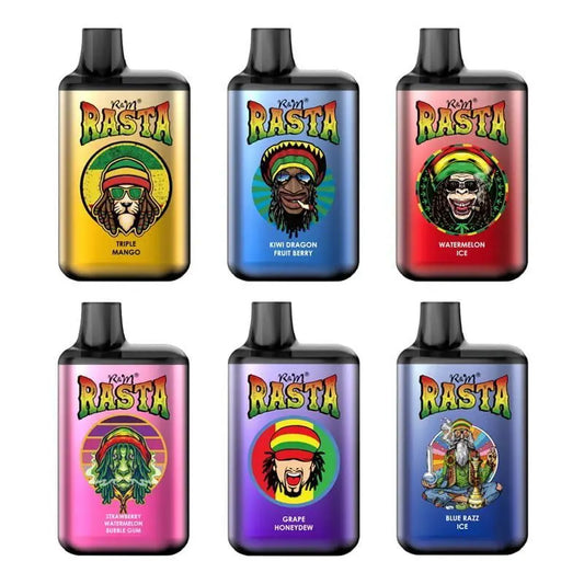 R&M Rasta 5500 Puffs 5% nicotine vape rechargeable disposable e cigarette