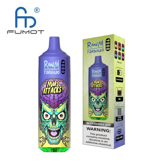 FUMOT RandM Tornado 9000 puff Disposable Vape 18ML 850mAh 43 Flavors In Sales.