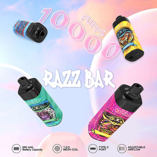 10000 Puffs Refillable Vape - 20ml, 2%/5% Nicotine, 16 Icy Flavors