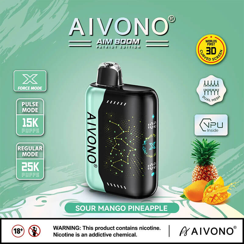 AIVON0 Aim Boom 25000 Puffs Disposable Vape Disposable 25K 650mAh Vapes Pen E Cigarette Prefilled 28ml Nicotine contain 0%2%3%5%