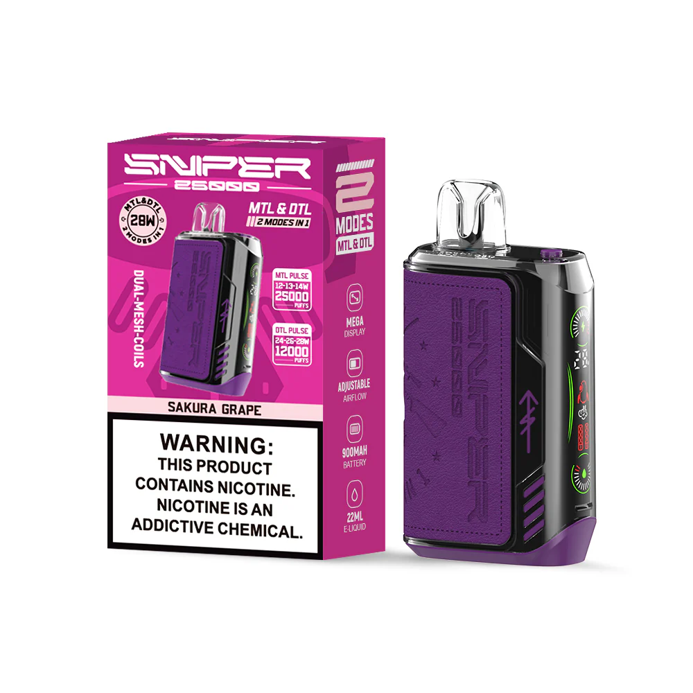Vapmod Sniper 25000 Puffs Rechargeable Disposable Kit