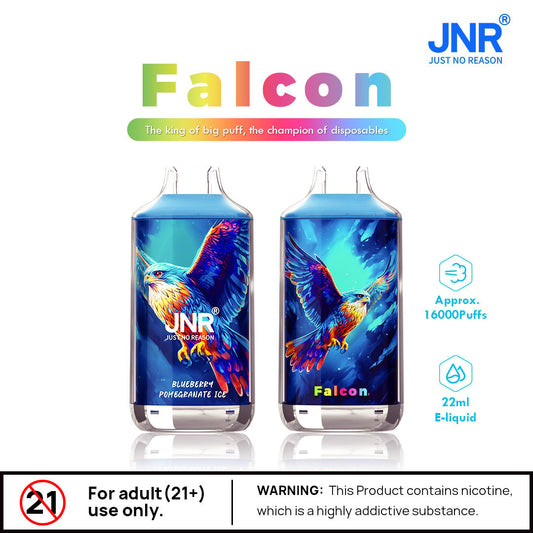 JNR FALON 16000 16K Puffs Original Edition Rechargeable Disposable Vape-850mAh Battery, 22ml E-liquid, Multiple Nicotine 27 Flavors